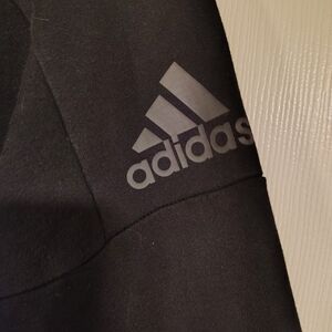 Adidas Classic Black Zipper Down Hoodie
